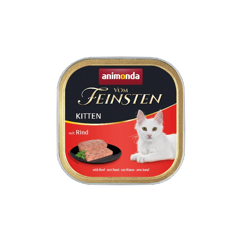 Animonda vom Feinsten Cat Kitten z Wołowiną tacka 100g