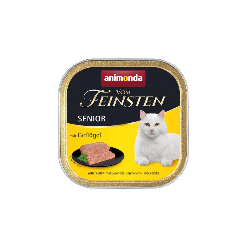 Animonda vom Feinsten Cat Senior z Drobiem tacka 100g