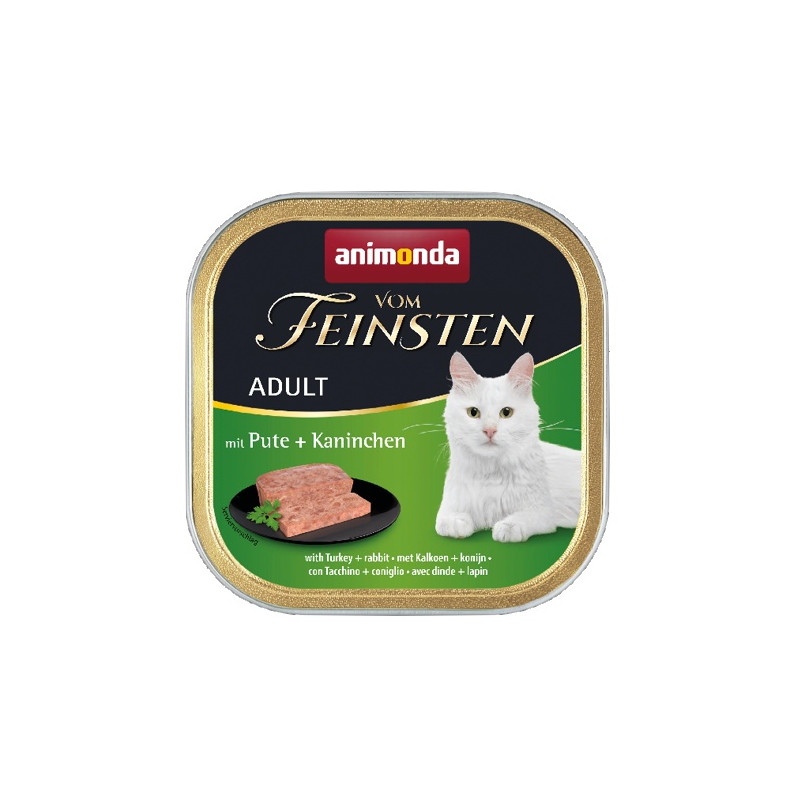 Animonda vom Feinsten Cat Adult z Indykiem i Królikiem tacka 100g