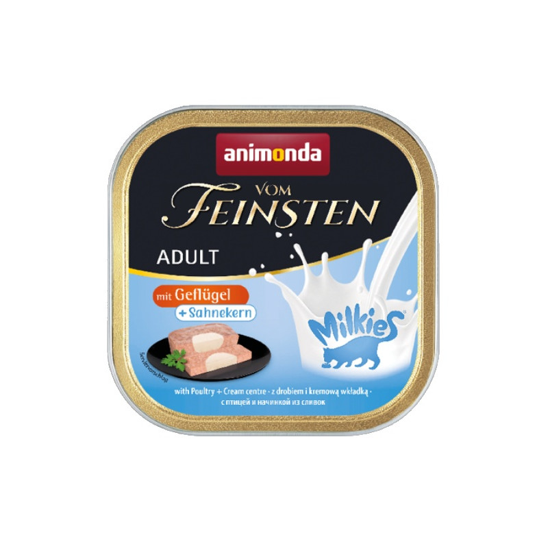 Animonda vom Feinsten Milkies Cat Drób + Sos kremowy tacka 100g