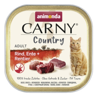 Animonda Carny Country Adult Wołowina, Kaczka i Renifer tacka 100g