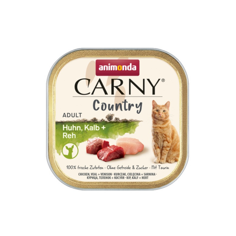 Animonda Carny Country Adult Kurczak, Cielęcina i Sarnina tacka 100g