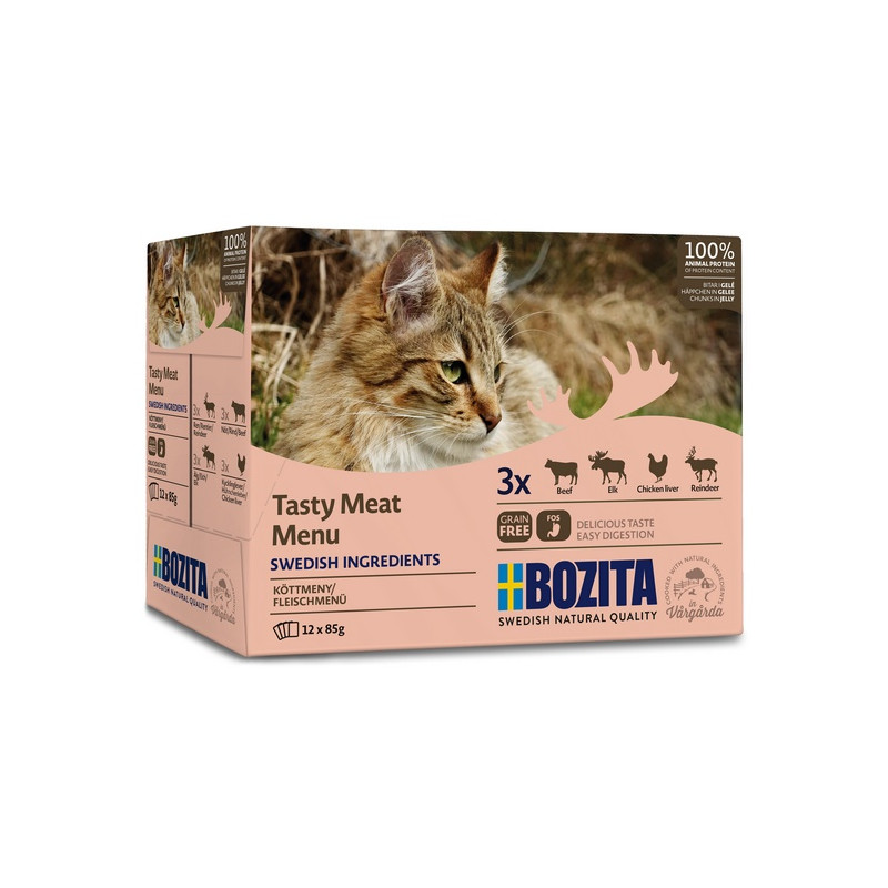 Bozita Cat Multibox z mięsem w galaretce saszetki 12x85g