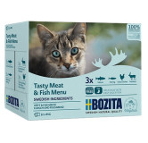 Bozita Cat Multibox z mięsem i rybą w sosie saszetki 12x85g