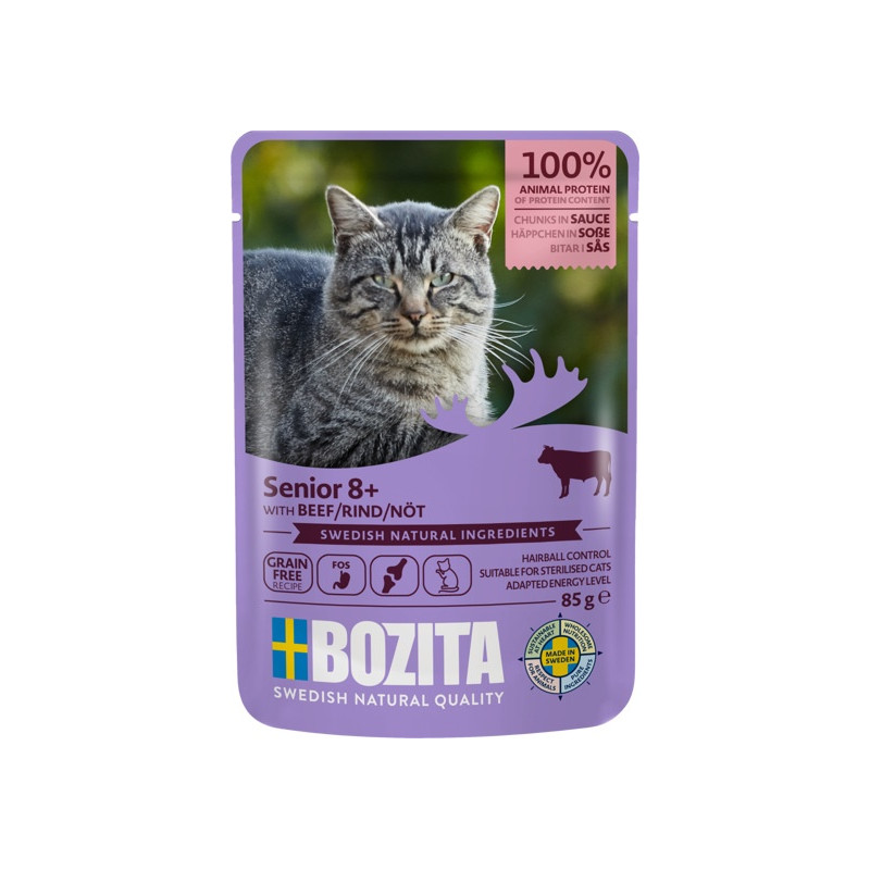 Bozita Cat Senior 8+ Wołowina w sosie saszetka 85g