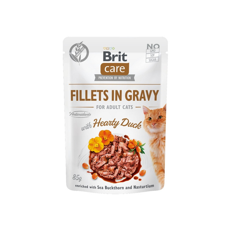 Brit Care Cat Fillets In Gravy Hearty Duck saszetka 85g