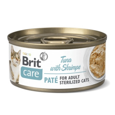 Brit Care Cat Sterilized Tuna Pate & Shrimps puszka 70g