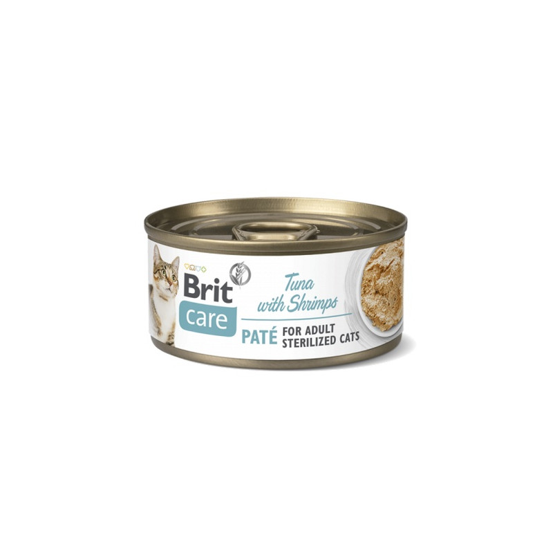 Brit Care Cat Sterilized Tuna Pate & Shrimps puszka 70g