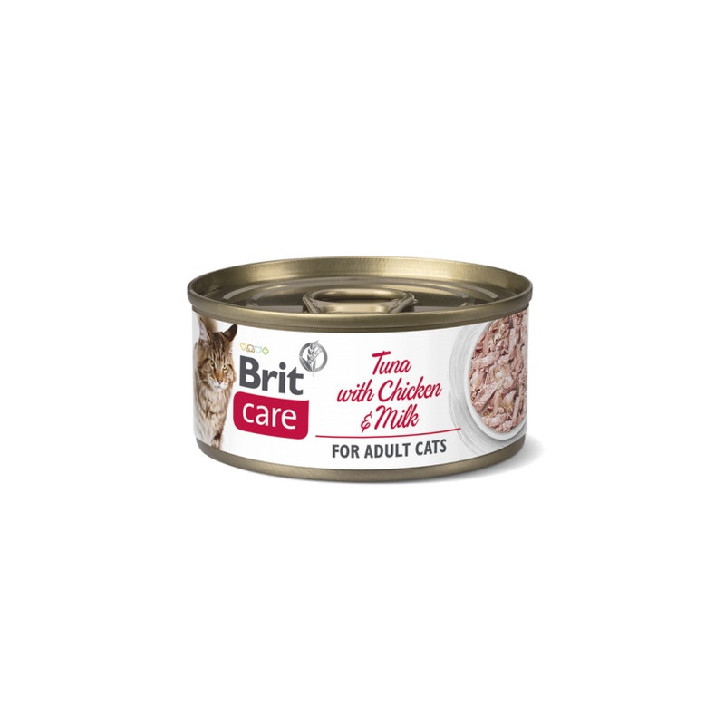 Brit Care Cat Tuna & Chicken and Milk puszka 70g