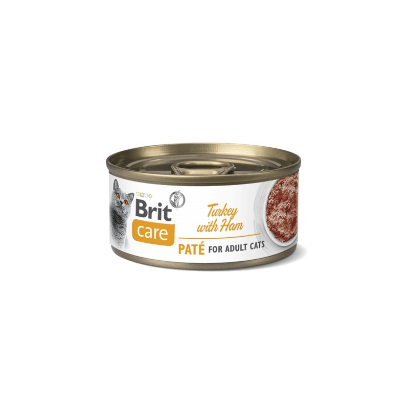 Brit Care Cat Turkey Pate & Ham puszka 70g