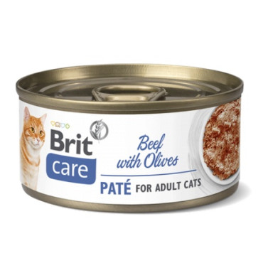 Brit Care Cat Beef Pate & Olives puszka 70g