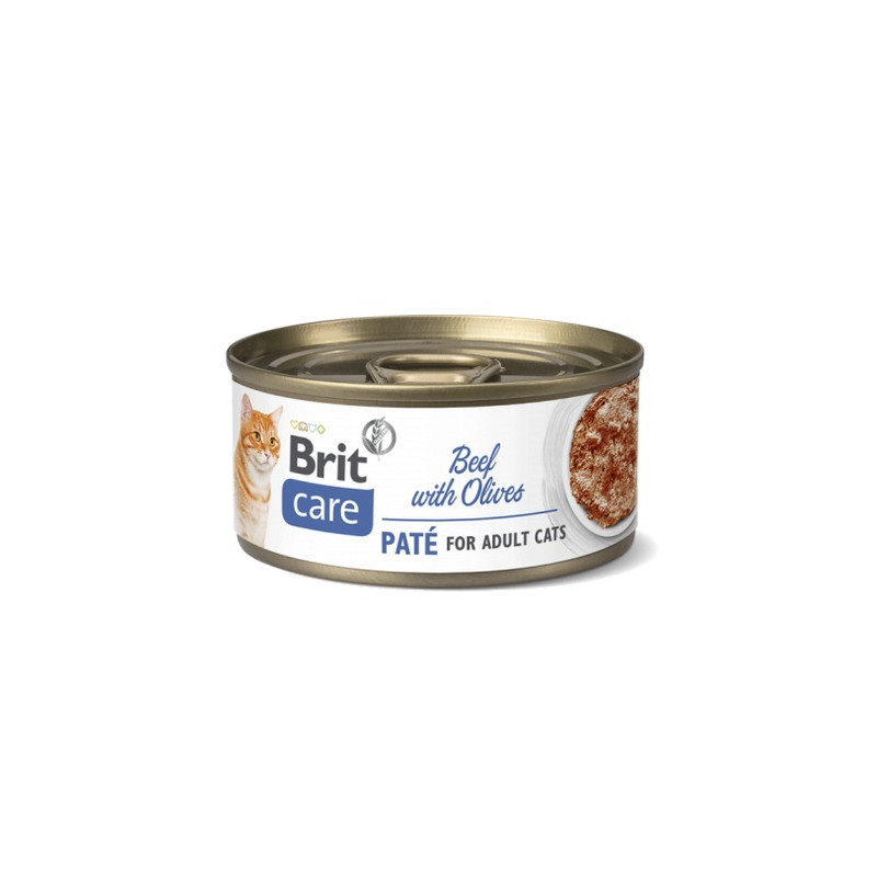 Brit Care Cat Beef Pate & Olives puszka 70g