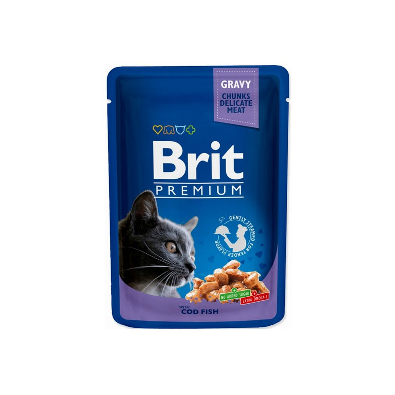 Brit Premium Cat Adult COD Fish Dorsz saszetka 100g