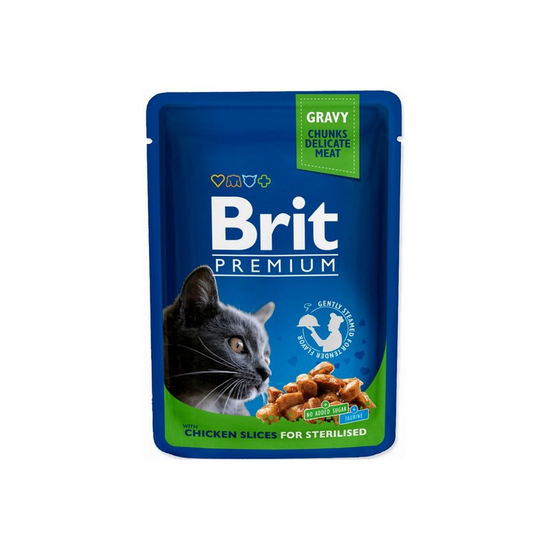 Brit Premium Cat Adult Kurczak Sterilised saszetka 100g