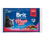 Brit Premium Cat Adult Meat Plate saszetki 4x100g