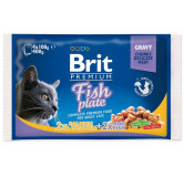 Brit Premium Cat Adult Fish Plate saszetki 4x100g