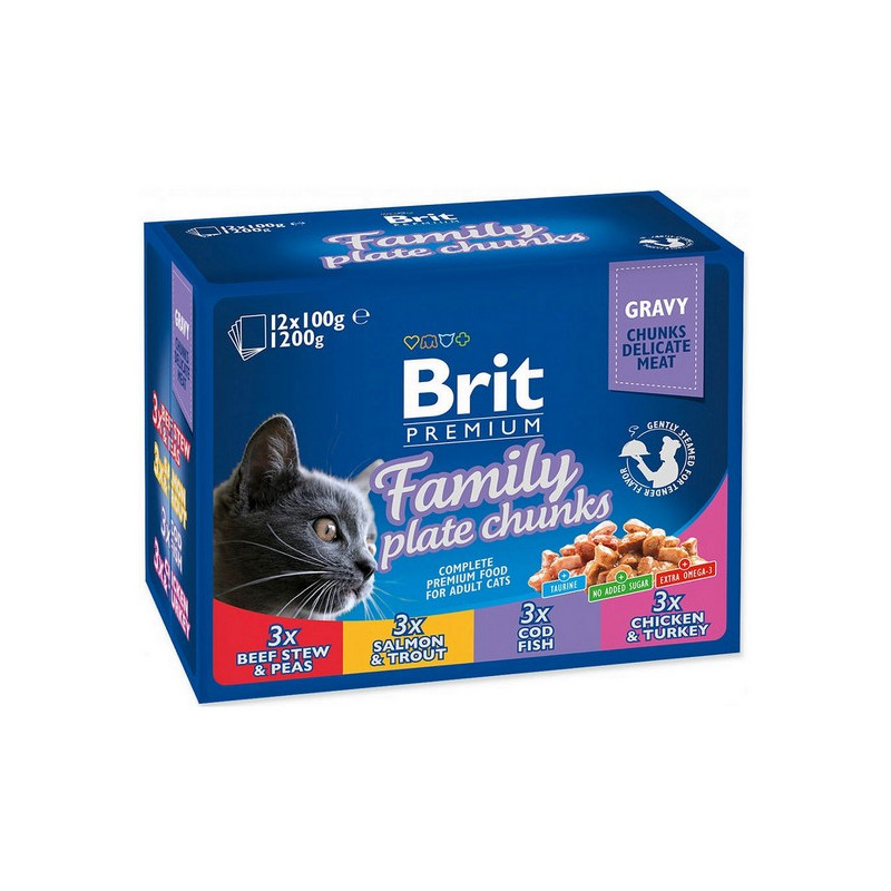 Brit Premium Cat Adult Multipack saszetki 12x100g