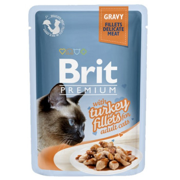 Brit Premium Cat Fillets with Turkey sos saszetka 85g