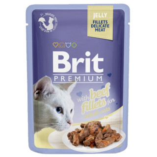 Brit Premium Cat Fillets with Beef galaretka saszetka 85g