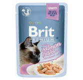 Brit Premium Cat Sterilised Fillets with Salmon sos saszetka 85g