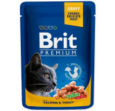 Brit Premium Cat Adult Łosoś + Pstrąg saszetka 100g