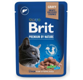 Brit Premium By Nature Cat Sterilised Liver sos saszetka 100g