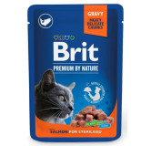 Brit Premium By Nature Cat Sterilised Salmon sos saszetka 100g