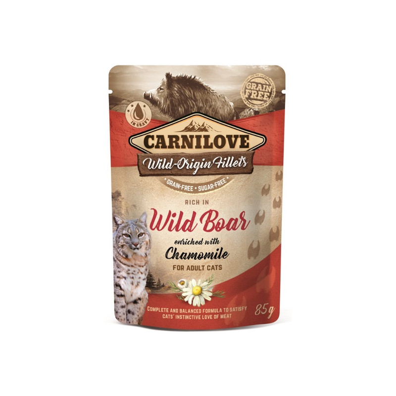 Carnilove Cat Wild Boar & Chamomile - dzik i rumianek saszetka 85g