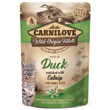 Carnilove Cat Duck & Catnip - kaczka i kocimiętka saszetka 85g