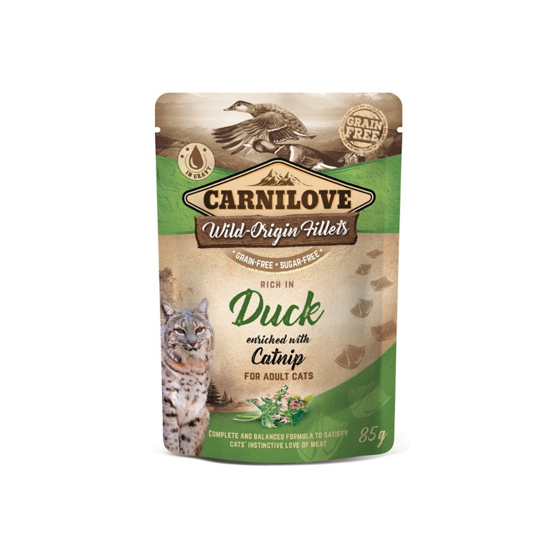 Carnilove Cat Duck & Catnip - kaczka i kocimiętka saszetka 85g