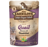 Carnilove Cat Quail & Dandelion Sterilised - przepiórka i mniszek saszetka 85g