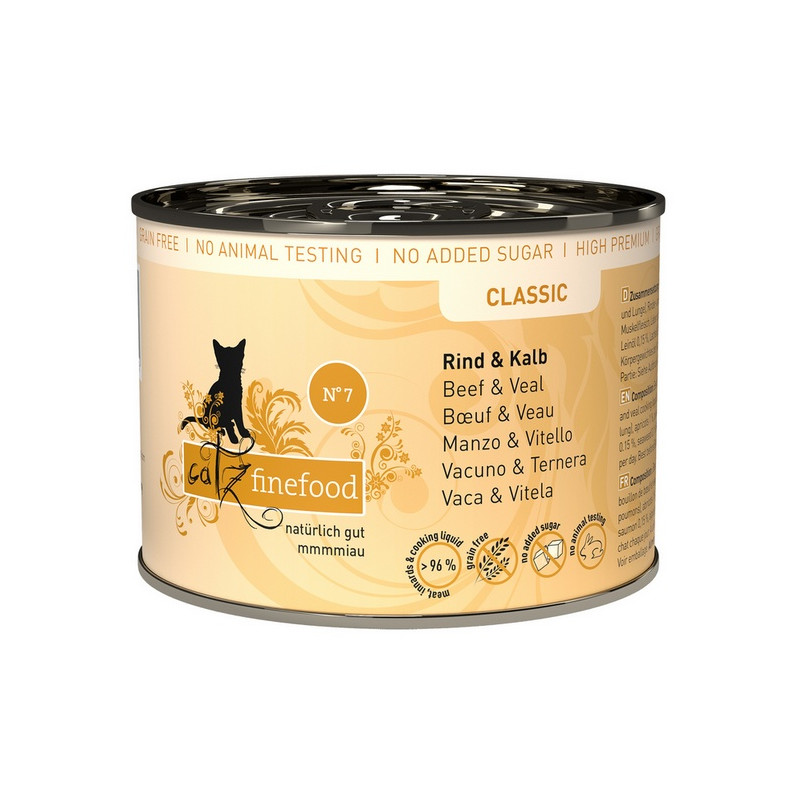 Catz Finefood Classic N.07 Wołowina i cielęcina puszka 200g