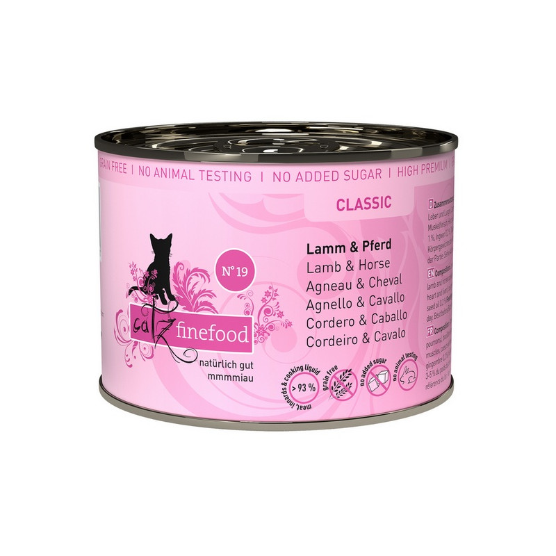 Catz Finefood Classic N.19 Jagnięcina i Konina puszka 200g