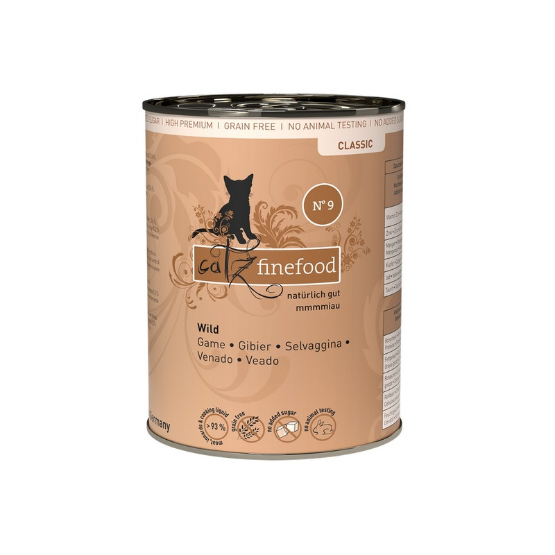 Catz Finefood Classic N.09 Dziczyzna puszka 400g