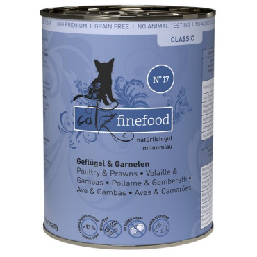 Catz Finefood Classic N.17 Drób i Krewetki puszka 400g