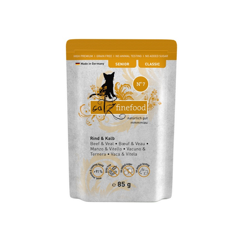 Catz Finefood Classic Senior N.07 Wołowina i cielęcina saszetka 85g