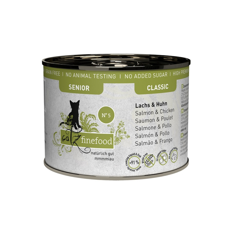 Catz Finefood Classic Senior N.05 Łosoś i kurczak puszka 200g