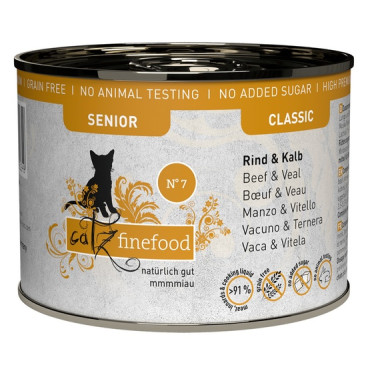 Catz Finefood Classic Senior N.07 Wołowina i cielęcina puszka 200g