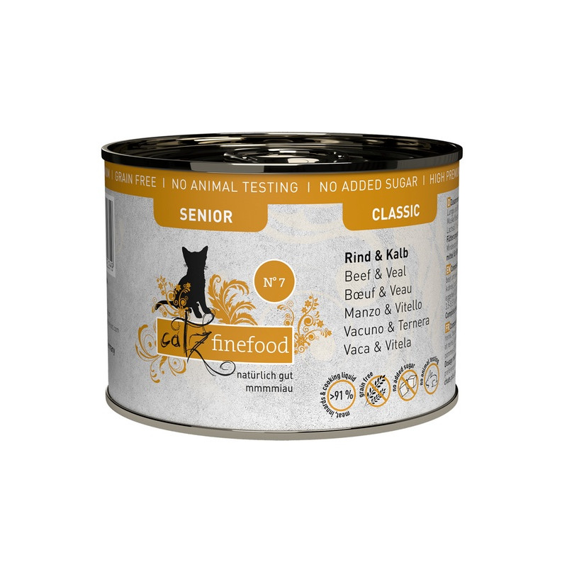 Catz Finefood Classic Senior N.07 Wołowina i cielęcina puszka 200g