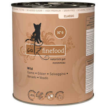 Catz Finefood Classic N.09 Dziczyzna puszka 800g