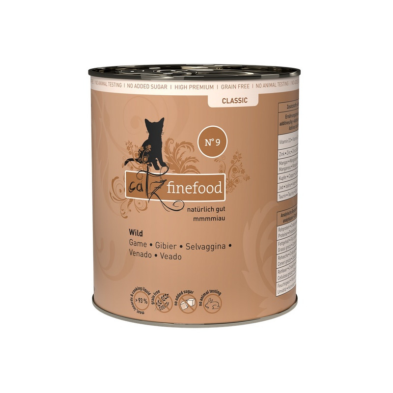 Catz Finefood Classic N.09 Dziczyzna puszka 800g