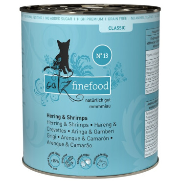 Catz Finefood Classic N.13 Śledź i Krewetki puszka 800g