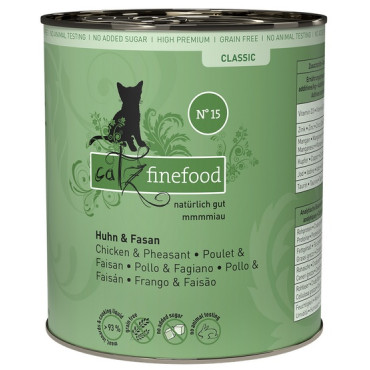 Catz Finefood Classic N.15 Kurczak i Bażant puszka 800g