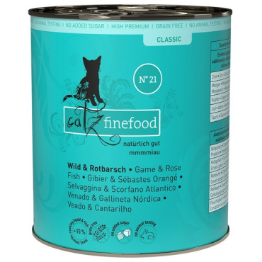 Catz Finefood Classic N.21 Dziczyzna i Karmazyn puszka 800g