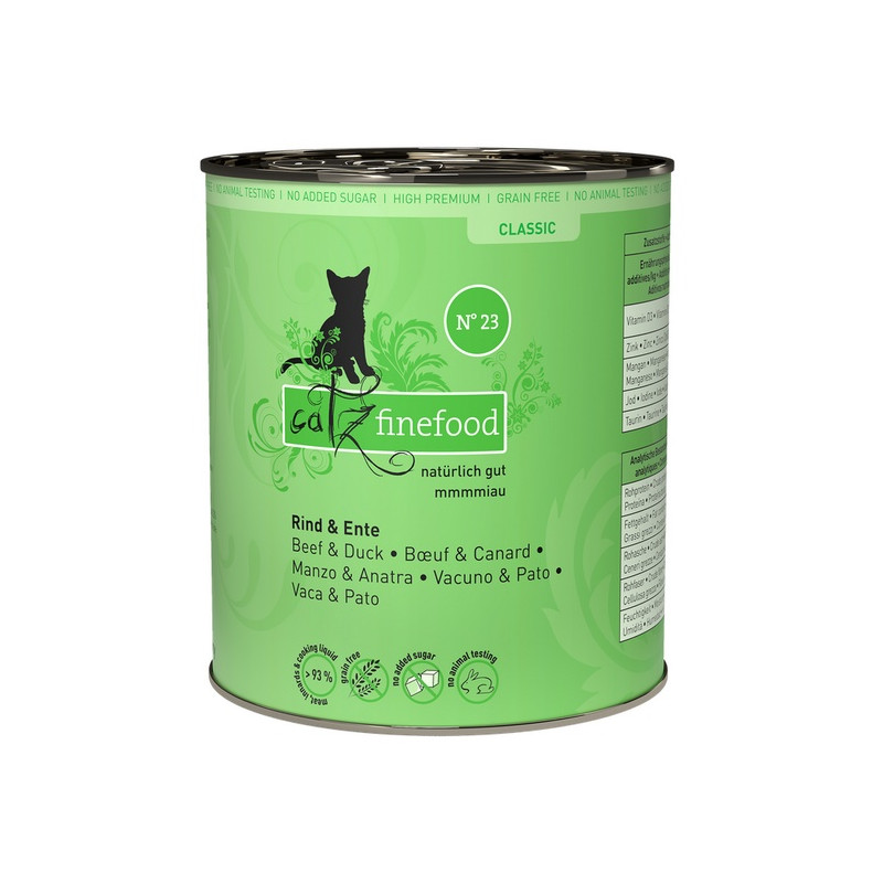 Catz Finefood Classic N.23 Wołowina i Kaczka puszka 800g