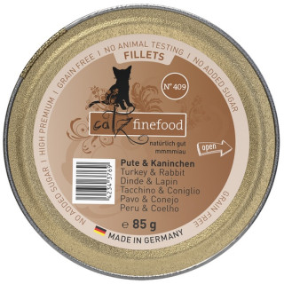 Catz Finefood Filety N.409 Indyk/Królik tacka 85g