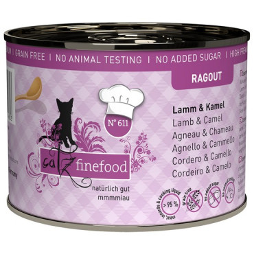 Catz Finefood Ragout N.611 Jagnięcina i Wielbłąd puszka 190g