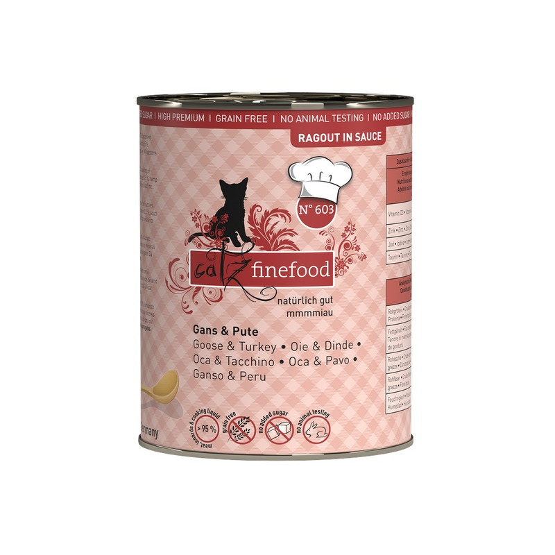 Catz Finefood Ragout N.603 Gęś i Indyk puszka 380g