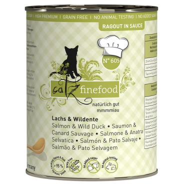 Catz Finefood Ragout N.605 Łosoś i Dzika Kaczka puszka 380g