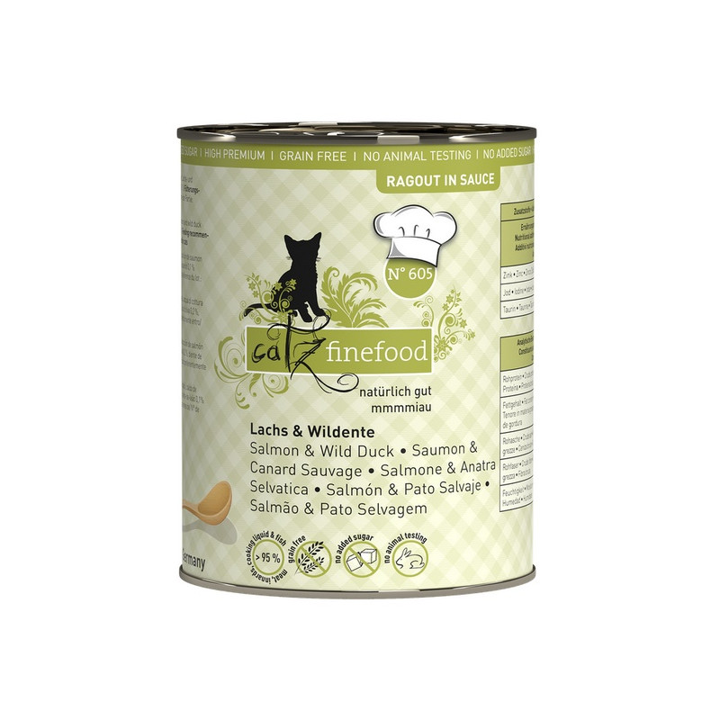 Catz Finefood Ragout N.605 Łosoś i Dzika Kaczka puszka 380g